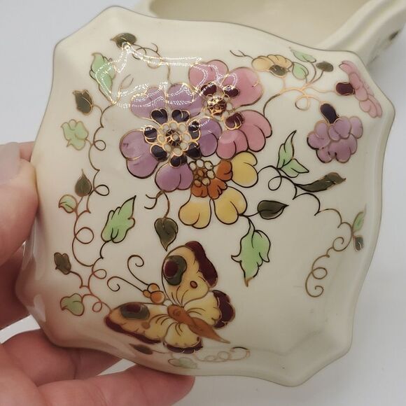 Zslonay Hungary Porcelain Small Trinket Covered Dish